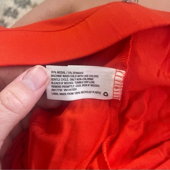 A New Day Modal Stretch Wrap Orange Skirt medium - Picture 11 of 12